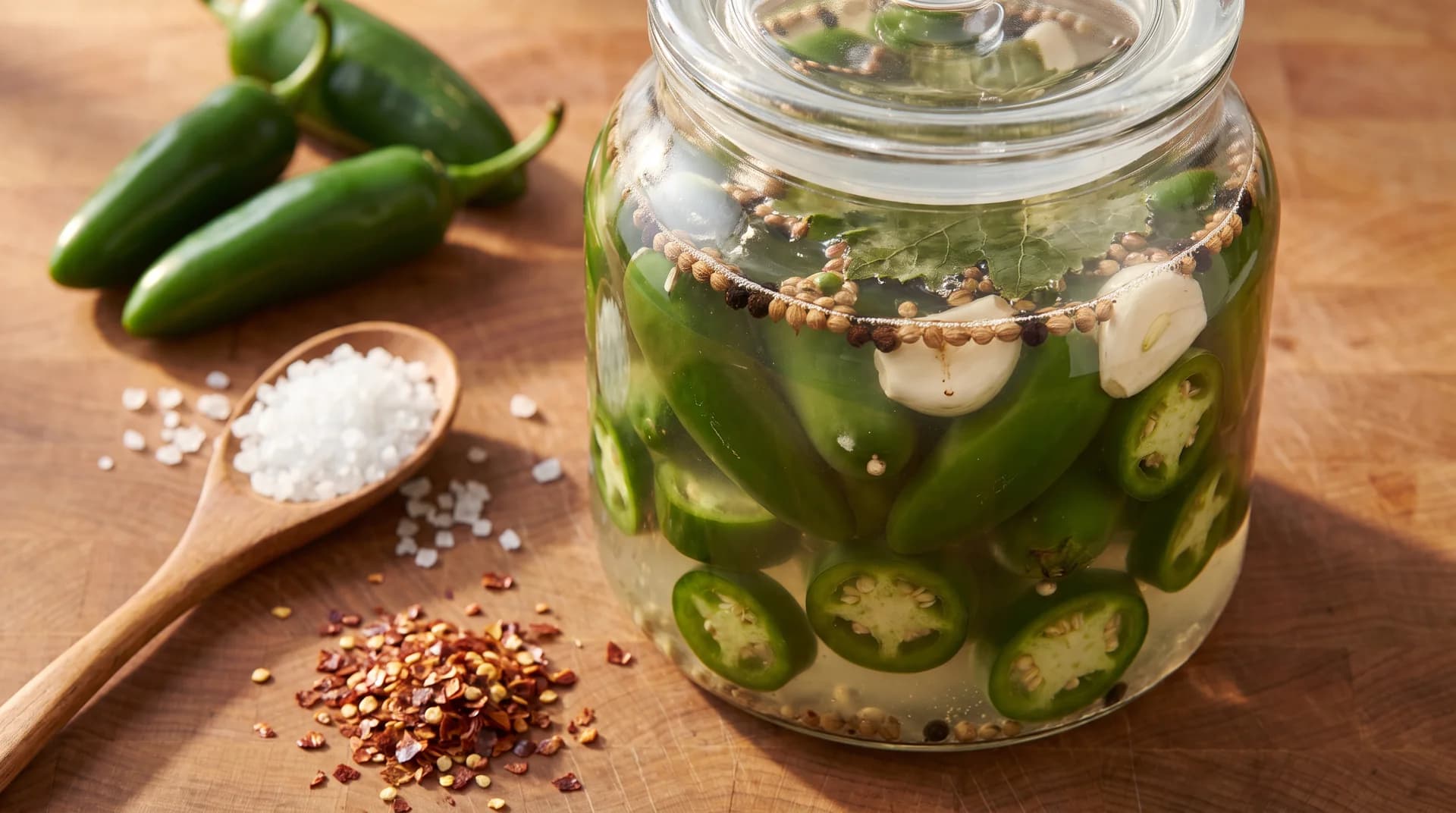 Kaya Tuzuyla Bütün ve Doğranmış Jalapeno Acı Biber Turşusu Nasıl Kurulur?